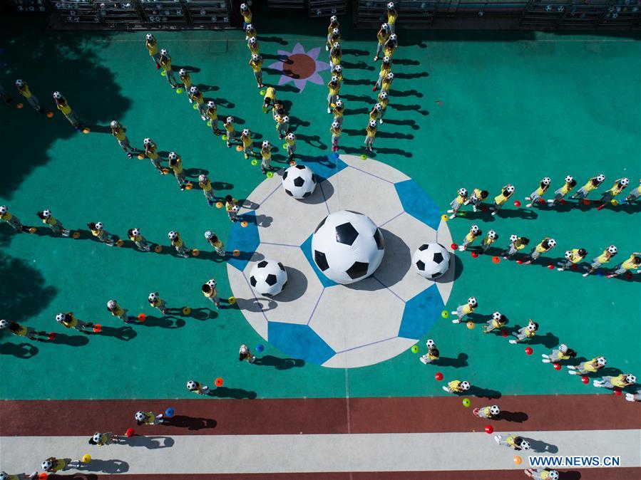 CHINA-ZHEJIANG-CHANGXING-CHILDREN-FOOTBALL (CN)