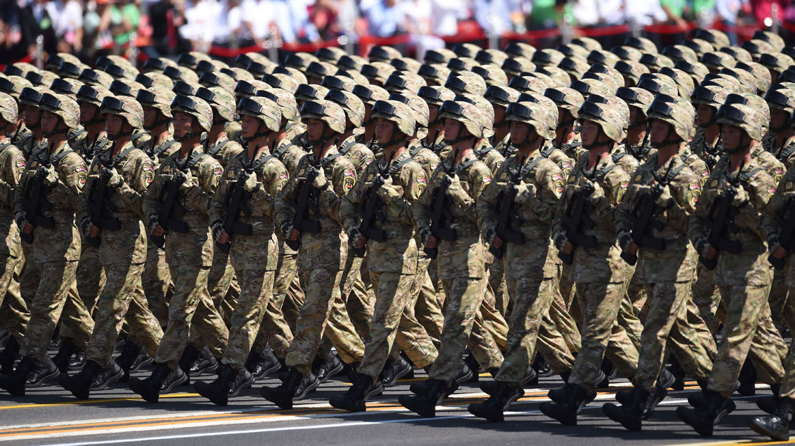 &ldquo;狼牙山五壯士&rdquo;方隊(duì)通過(guò)天安門(mén)廣場(chǎng)