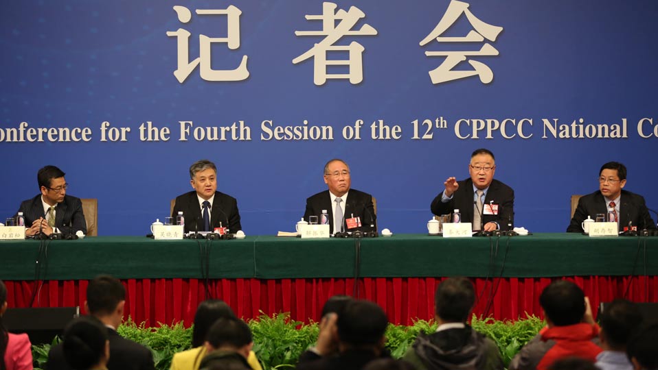 解振華、秦大河、吳曉青、胡存智、白巖松答記者問