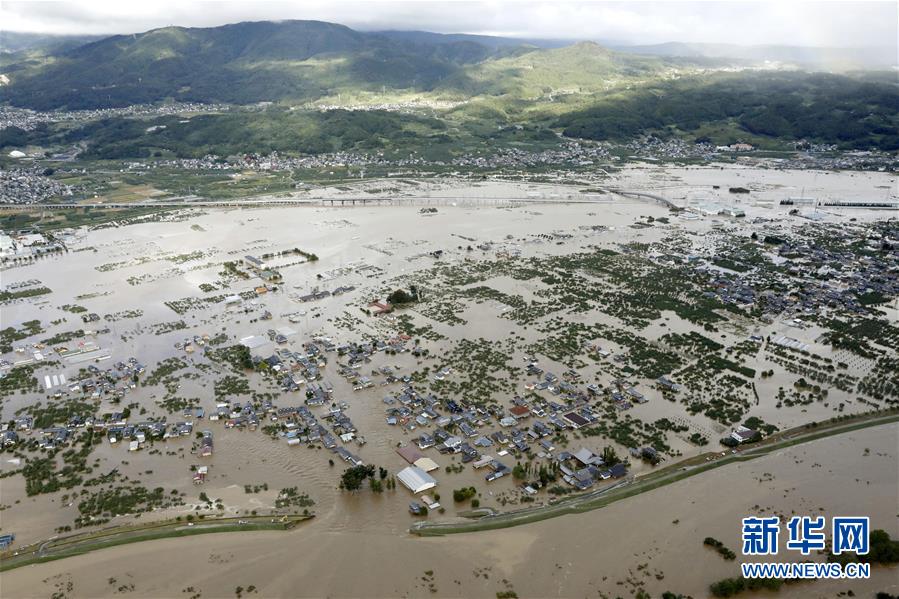（國際）（2）受臺風&ldquo;海貝思&rdquo;影響日本長野縣千曲川決堤