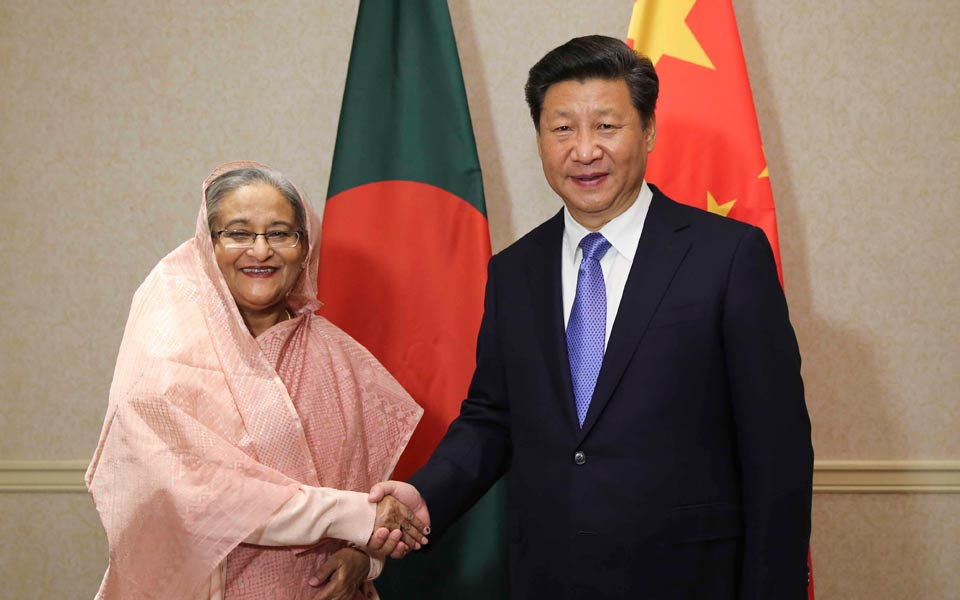 習近平會見孟加拉國總理哈西娜