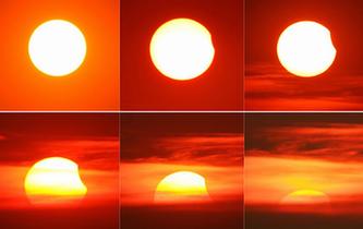 天宇上演&ldquo;天狗咬日&rdquo;